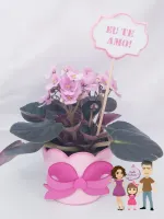 G1.242 Gabarito de Moldes  em MDF Vasinhos Violetas - Foto 8