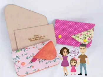 G1.240 Gabarito de Moldes  em MDF Carteira Dupla Pq.