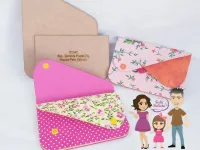 G1.243 Gabarito de Moldes  em MDF Kit Carteira Dupla  - Pequena e Grande - Foto 2