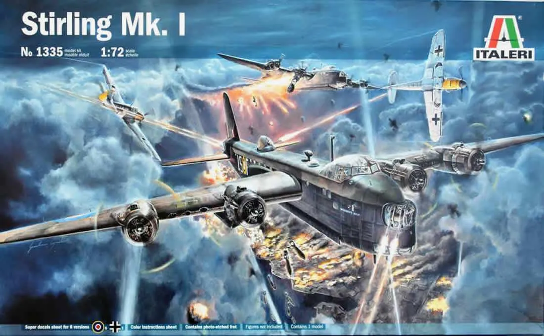 Avião Short Stirling MKI kit Italeri 1/72 plastimodelismo 1335
