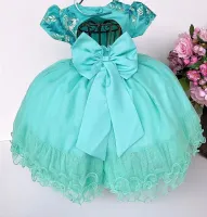 Vestido Festa Verde Tiffany Menina Bonita - Foto 2