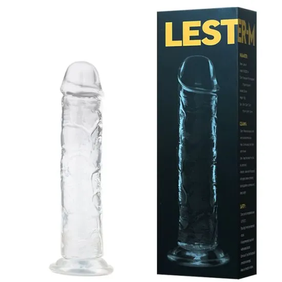 Pênis Silicone Translúcido com Ventosa 18 x 3,5cm – DI-004 Imagem