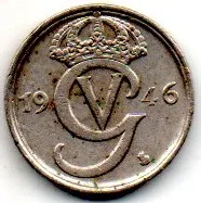 Suécia - 1940 - 10 Ore - Prata .400 - Aprox. 1,5g - 15mm