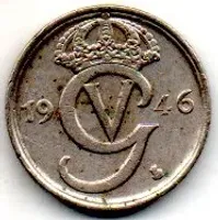 Suécia - 1940 - 10 Ore - Prata .400 - Aprox. 1,5g - 15mm