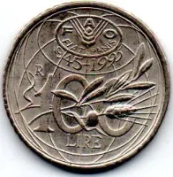 Itália - 1995 - 100 Lire - Comemorativa FAO