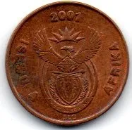 África do Sul - 2001 - 1 Cent