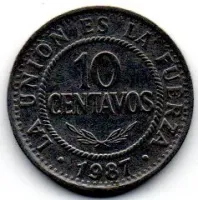 Bolívia - 1987 - 10 Centavos