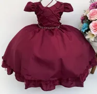 Vestido Festa  Marsala Pérola
