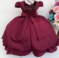 Vestido Festa  Marsala Pérola - Foto 3