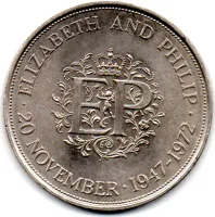 Reino Unido - 1972 - 25 Pence (Royal Silver Wedding Anniversary)