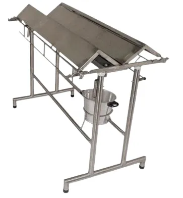 MESA CALHA VETERINÁRIA ARTICULADA INOX 