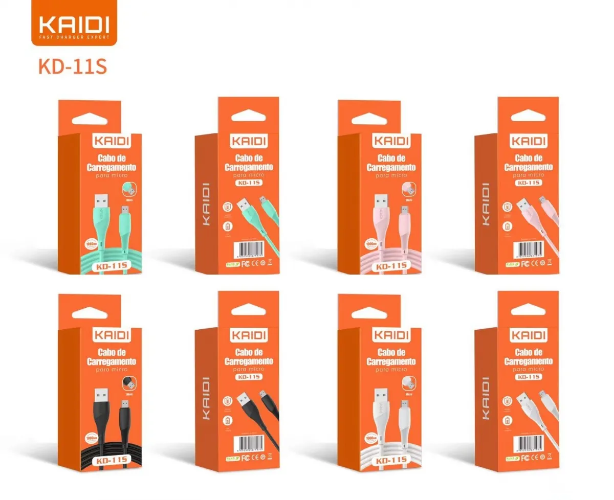Cabo USB para Micro Kaidi KD-11S 100cm