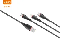 Cabo USB para Micro 3A Kaidi KD-30 100cm - Foto 2