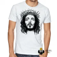 Camiseta Infantil ou Adulto Jesus coroa de espinhos - Foto 2