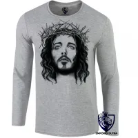 Camiseta Infantil ou Adulto Jesus coroa de espinhos - Foto 7