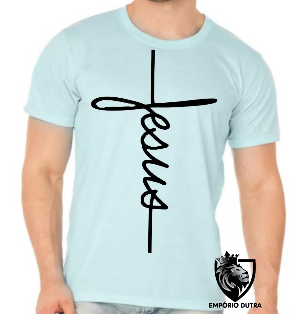Camiseta Infantil ou Adulto Jesus Cristo crucifixo Imagem