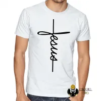 Camiseta Infantil ou Adulto Jesus Cristo crucifixo - Foto 4