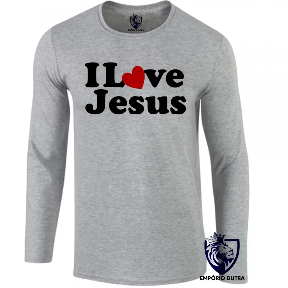 Camiseta Infantil ou Adulto Jesus Cristo i love Imagem