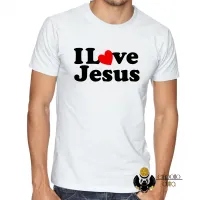 Camiseta Infantil ou Adulto Jesus Cristo i love - Foto 4