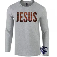 Camiseta Infantil ou Adulto Jesus Cristo madeira - Foto 4