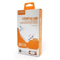 Carregador 3 USB para Lightning 3.1A Kaidi KD-606A - Foto 3