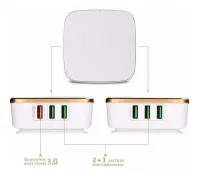 Carregador HUB 6 Portas Kaidi KD-601 - Foto 3