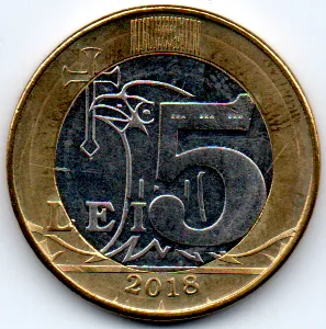 Moldávia - 2018 - 5 Leu