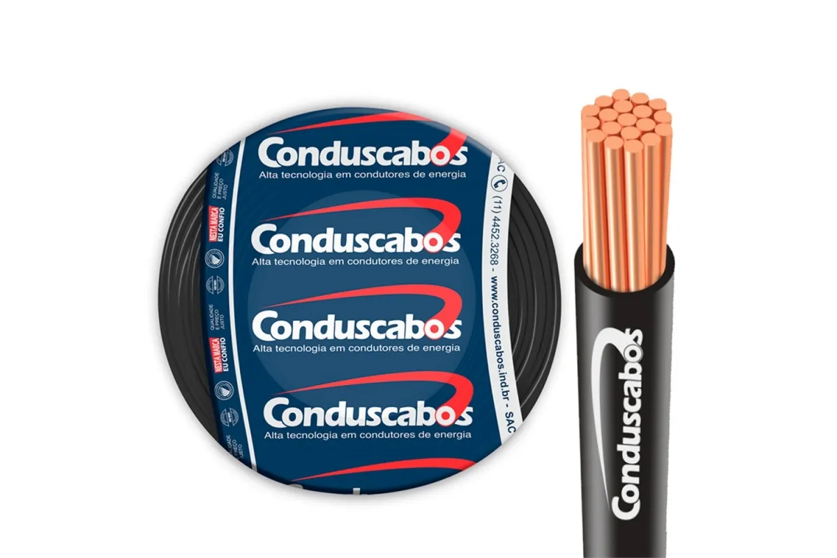 CONDUSCABOS  FIOS Cabo Flexível 2,5mm 100Metros 750V PRETO Imagem