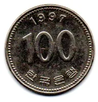 Coréia do Sul - 1997 - 100 Won