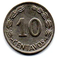 Equador - 1968 - 10 Centavos - Foto 2