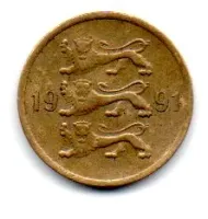 Estônia - 1991 - 5 Senti
