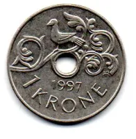 Noruega - 1997 - 1 Krone