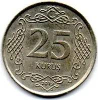 Turquia - 2019 - 25 Kurus