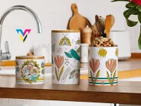 Potes de Cerâmica com Tampa Bambu para Sublimação 16oz  25oz e 30oz   PRÉ VENDA - Foto 4