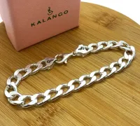 Pulseira de prata grumet - 240011 - Foto 2