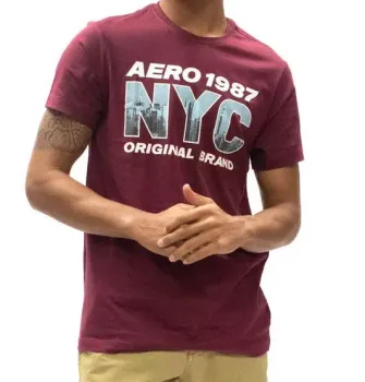 Camiseta Aeropostale AERO 1987 Mangas Curtas Masculina 