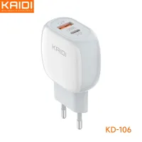 Carregador USB e USB-C QC3.0 3A 20W Kaidi KD-106 - Foto 2