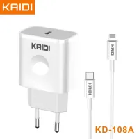 Carregador Saida Tipo-C para Lightning Kaidi KD-108A