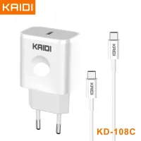 Carregador Saida Tipo-C para Tipo-C Kaidi KD-108C
