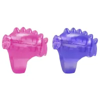 DEDEIRA VIBRATÓRIA, ACOPLADA COM CAPA DE SILICONE E COM ANEL QUE SE PRENDE AO DEDO.                                                            LIBYSEXSHOP