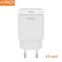 Carregador Saida Tipo-C 20W Sem Cabo Kaidi KD-669 - Foto 2