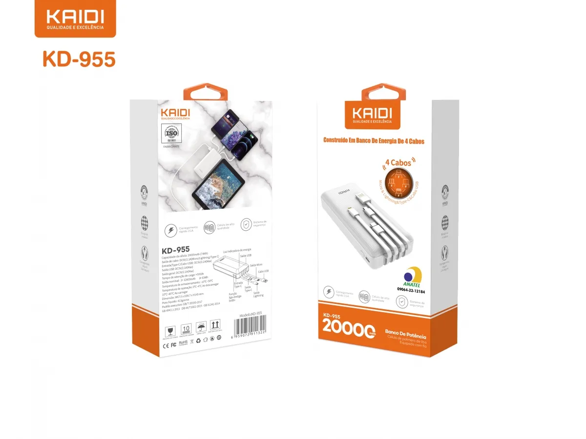 Powerbank 20.000mAh Kaidi KD-955