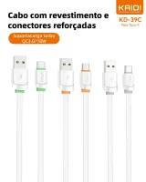 Cabo USB para Tipo-C Kaidi KD-39C 100cm - Foto 2