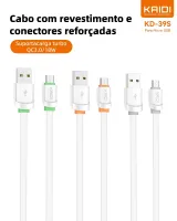 Cabo USB para Micro Kaidi KD-39S 100cm - Foto 2