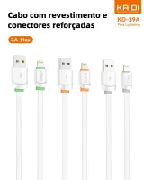 Cabo USB para Lightning Kaidi KD-39A 100cm - Foto 2