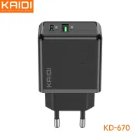 Carregador USB e USB-C QC3.0 Sem Cabo Kaidi KD-670 - Foto 4