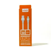 Cabo USB para Tipo-C Kaidi KD-332C 300cm