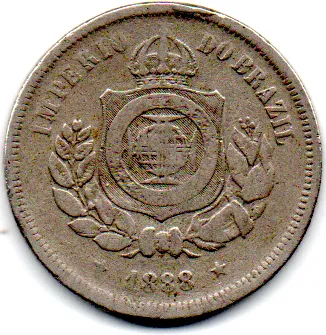 1888 - 100 Réis - Moeda Brasil Império