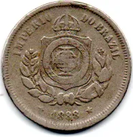 1888 - 100 Réis - Moeda Brasil Império