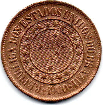 1900 - 40 Réis - Moeda Brasil Imagem